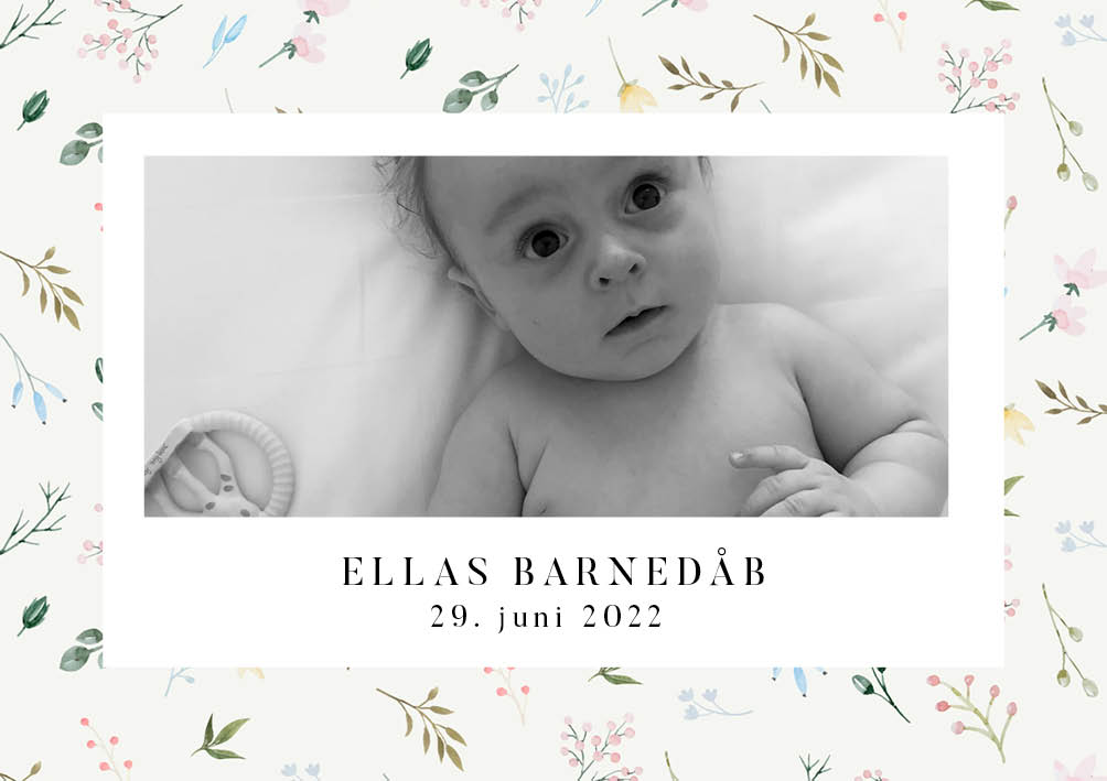 Invitationer - Ella Barnedåb